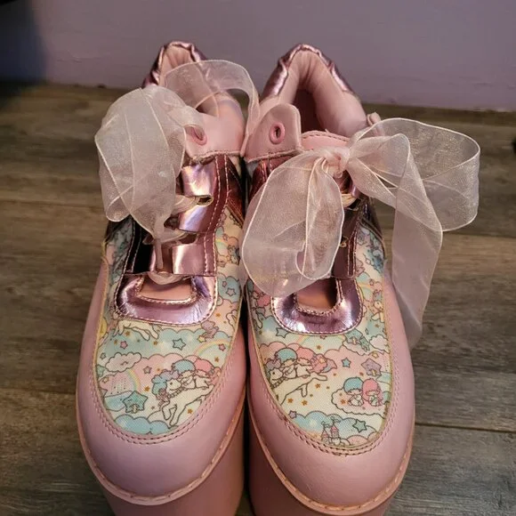 RARE Yru Little Twin Stars Qozmo lo platform shoes - Picture 5 of 7